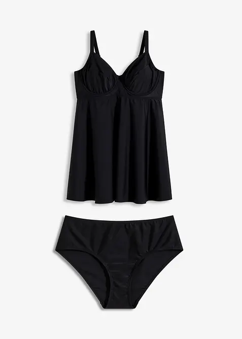 Tankini lungo con ferretto (set 2 pezzi), bonprix