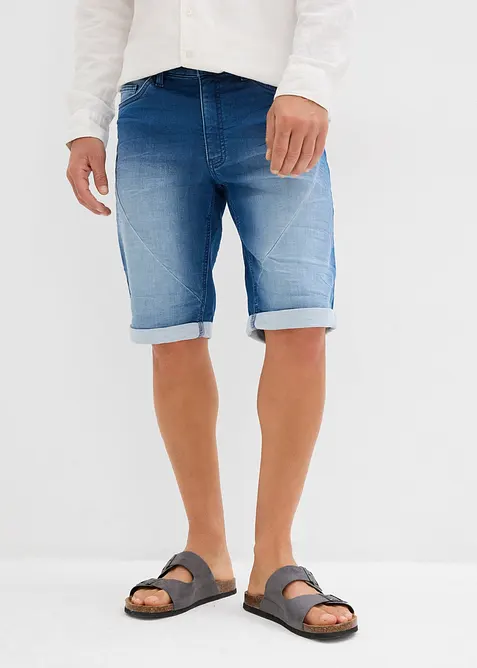 Bermuda in jeans di felpa, relaxed fit, bonprix