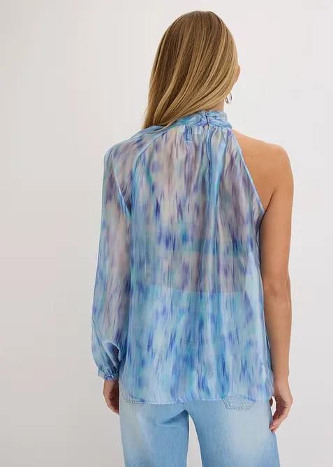 Blusa monospalla di chiffon, bonprix