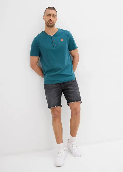 Maglia serafino in puro cotone biologico (pacco da 2), bonprix