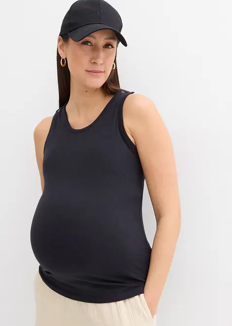 Top prémaman / da allattamento comodo con coppe in cotone biologico, bonprix