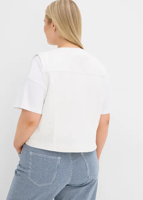 Gilet in jeans elasticizzato, bonprix