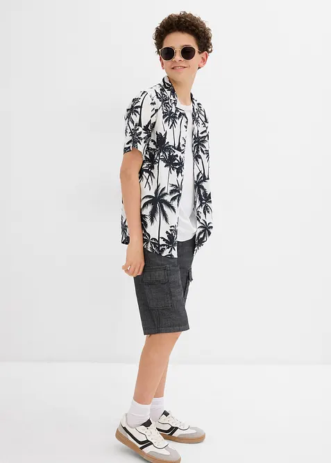 Camicia a maniche corte in morbida viscosa, bonprix