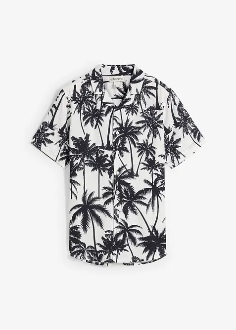 Camicia a maniche corte in morbida viscosa, bonprix