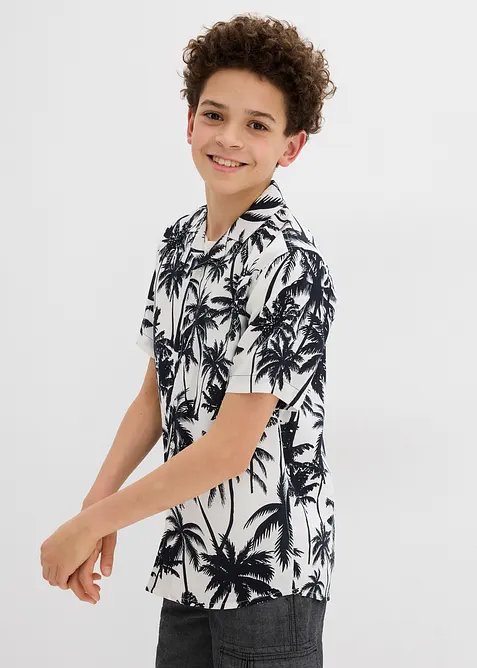 Camicia a maniche corte in morbida viscosa, bonprix