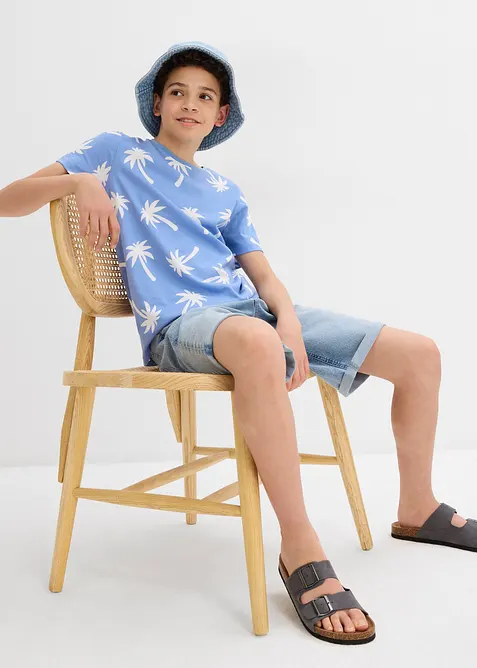 Shorts di jeans elasticizzati, loose fit, bonprix