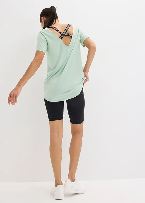 Maglia lunga per sport con scollatura dietro, bonprix