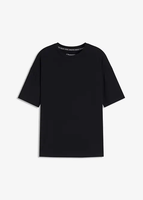 T-shirt per sport oversize con cotone, ad asciugatura rapida, bonprix