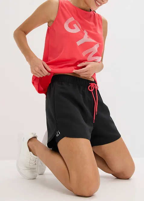 Pantaloni corti sportivi 2 in 1 ultra leggeri, bonprix