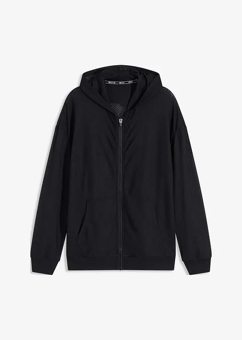 Giacca sportiva oversize in mesh trasparente, bonprix
