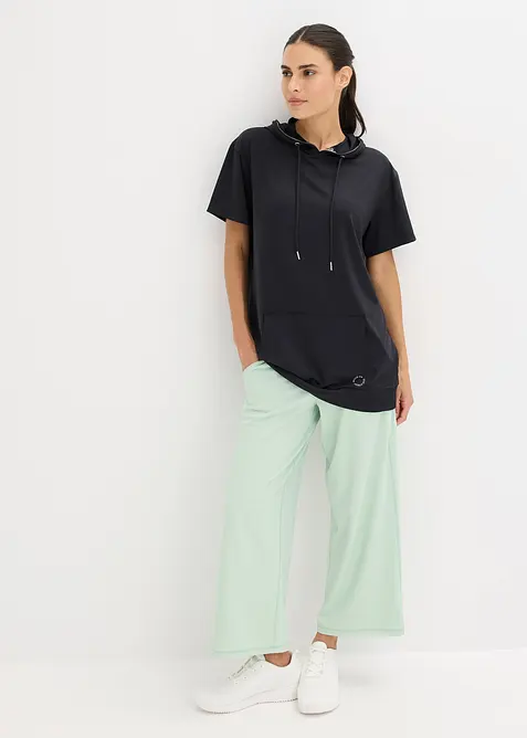 T-shirt oversize per sport con cappuccio, ad asciugatura rapida, bonprix
