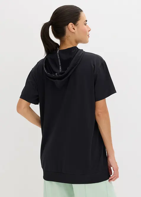 T-shirt oversize per sport con cappuccio, ad asciugatura rapida, bonprix