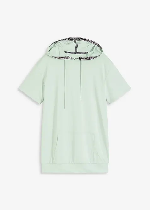 T-shirt oversize per sport con cappuccio, ad asciugatura rapida, bonprix