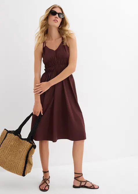 Abito con spalline in puro cotone biologico, bonprix