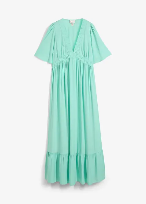 Abito lungo a balze in viscosa fluente, bonprix