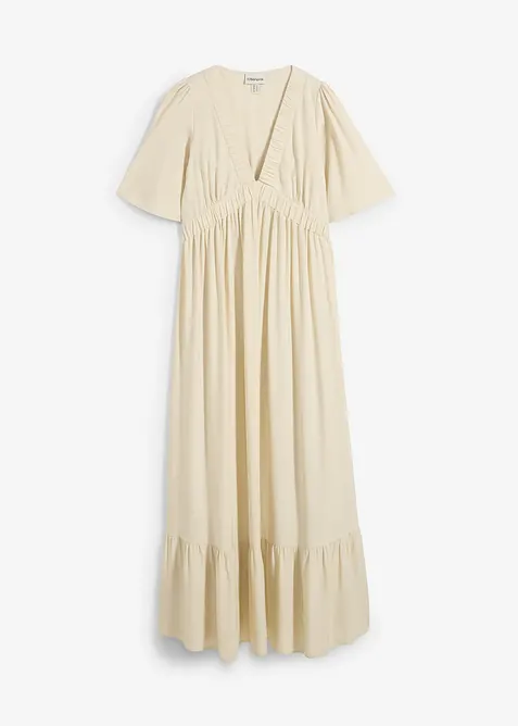 Abito lungo a balze in viscosa fluente, bonprix