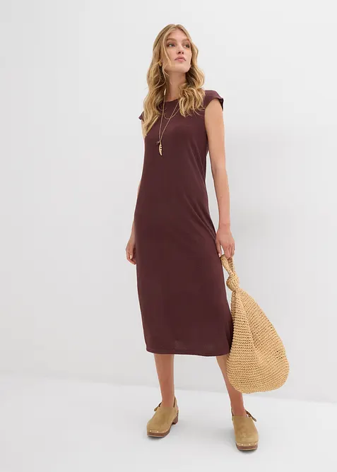 Abito midi in simil maglia, bonprix