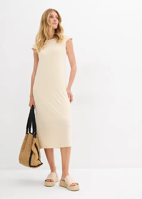 Abito midi in simil maglia, bonprix