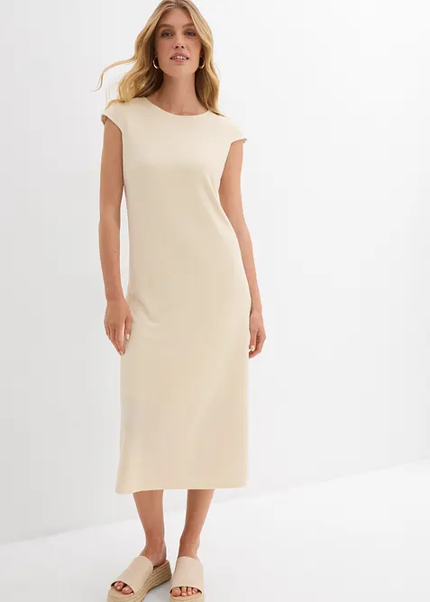 Abito midi in simil maglia, bonprix
