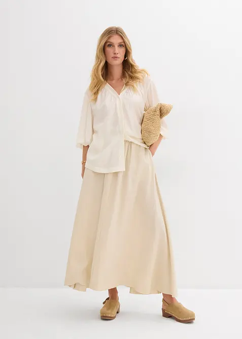 Camicetta oversize in misto viscosa morbido, bonprix