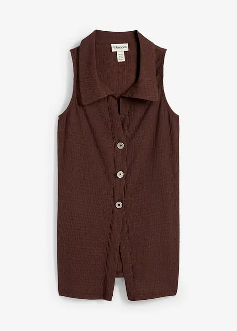 Top in crêpe operato, bonprix