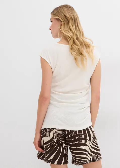 Maglia in cr&ecirc;pe operato, bonprix