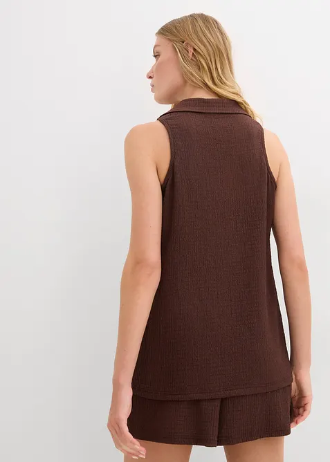 Top in crêpe operato, bonprix