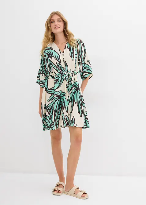 Miniabito con maniche a kimono in viscosa fluente, bonprix