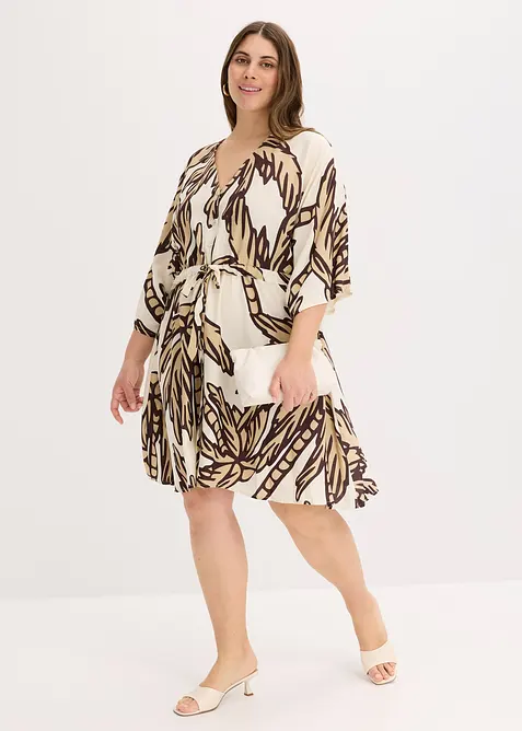 Miniabito con maniche a kimono in viscosa fluente, bonprix