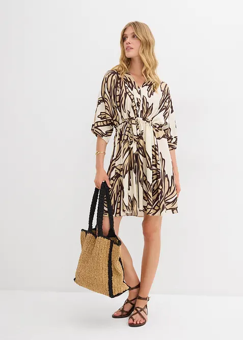 Miniabito con maniche a kimono in viscosa fluente, bonprix