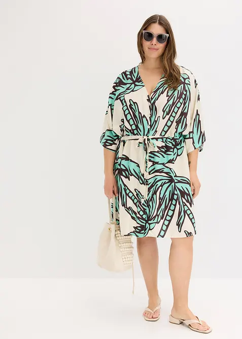 Miniabito con maniche a kimono in viscosa fluente, bonprix