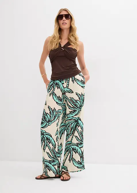 Pantaloni larghi in viscosa fluente, bonprix