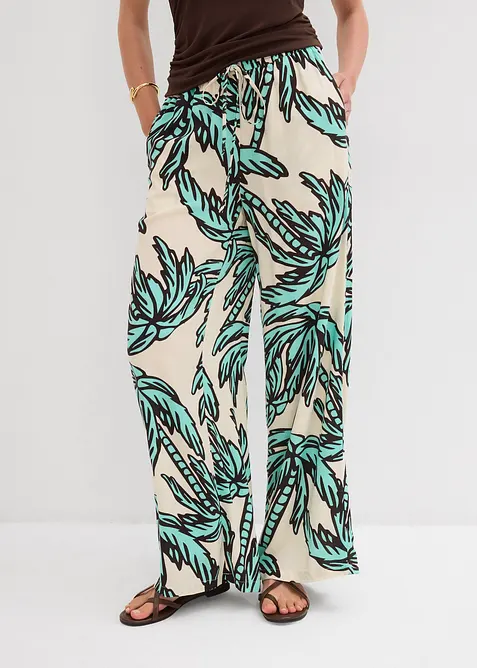 Pantaloni larghi in viscosa fluente, bonprix