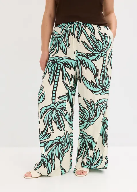 Pantaloni larghi in viscosa fluente, bonprix