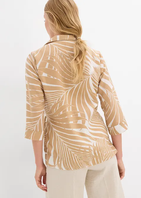 Blusa con maniche a kimono in simil lino, bonprix