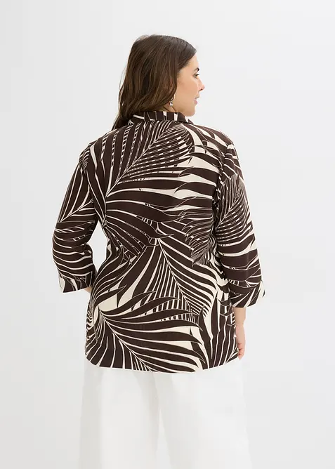 Blusa con maniche a kimono in simil lino, bonprix