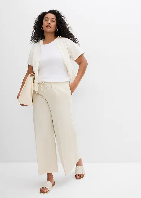Pantaloni culotte in misto viscosa fluente, bonprix