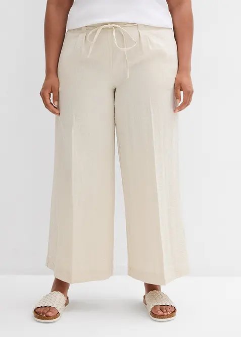 Pantaloni culotte in misto viscosa fluente, bonprix