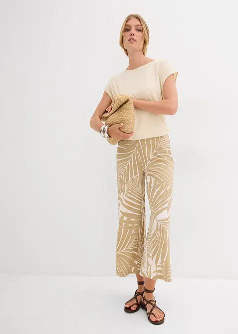 Pantaloni culotte in misto viscosa morbido, bonprix