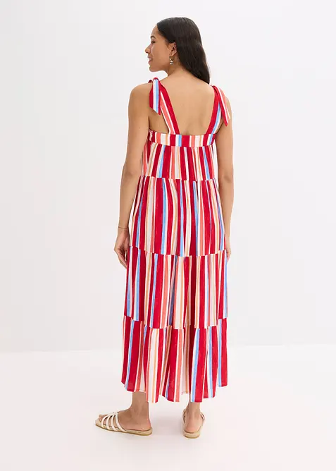 Abito a righe con spalline in viscosa strutturata, bonprix