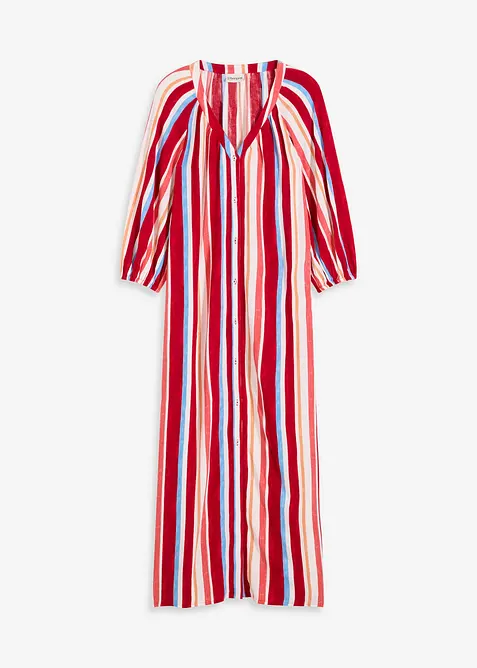 Caftano a righe in viscosa strutturata, bonprix