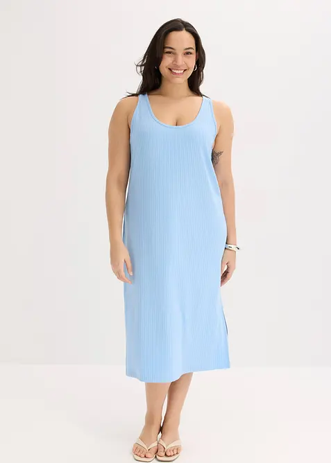 Abito midi a coste morbide, bonprix