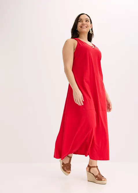 Abito lungo con spalline in puro cotone biologico, bonprix