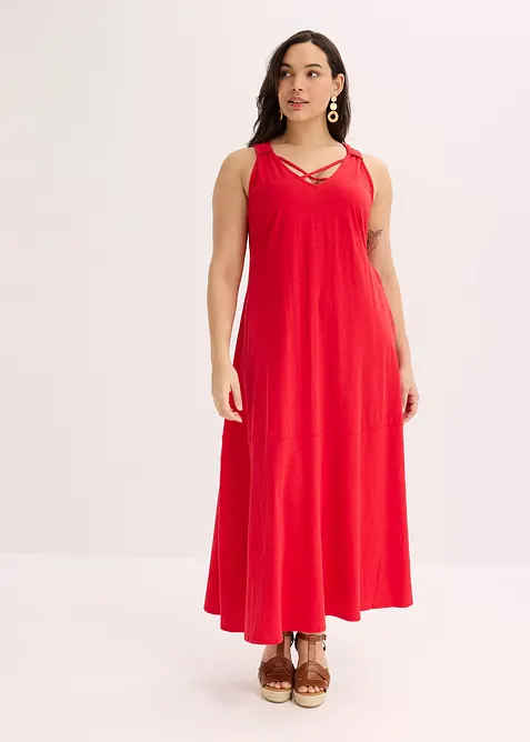 Abito lungo con spalline in puro cotone biologico, bonprix