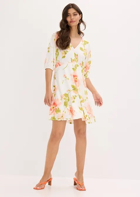 Abito tunica fantasia in viscosa fluente, bonprix