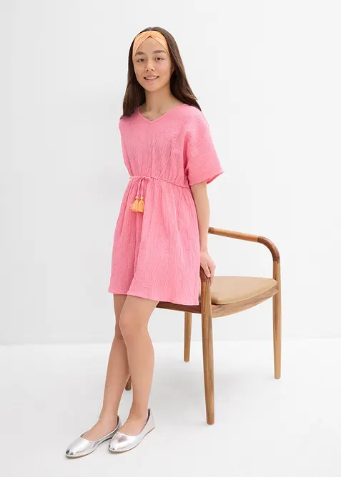 Caftano in crinkle operato, bonprix