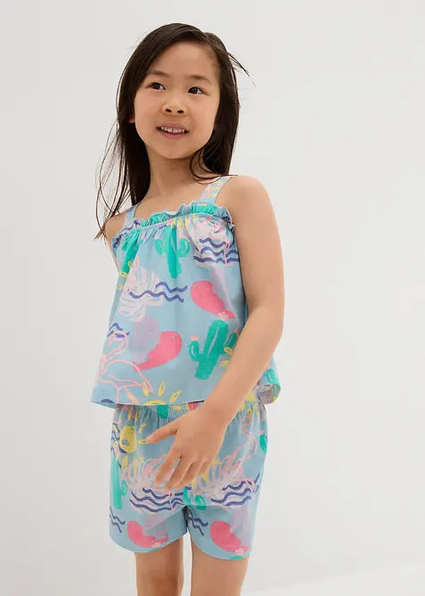 Top e pantaloni corti (set 2 pezzi) in puro cotone biologico, bonprix