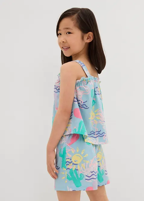 Top e pantaloni corti (set 2 pezzi) in puro cotone biologico, bonprix