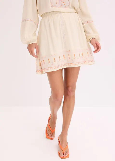 Minigonna con ricami, bonprix
