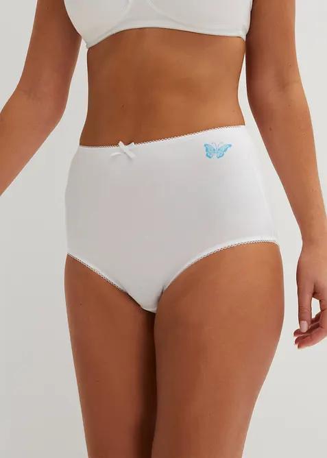 Slip a vita alta con cotone biologico (pacco da 3), bonprix